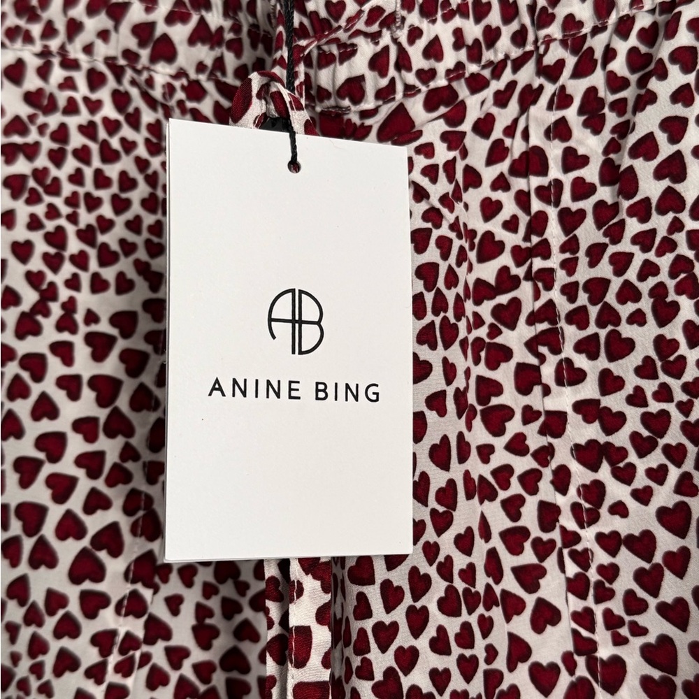 NWT Anine Bing High Waist Shorts with hearts size XS - Picture 2 of 7